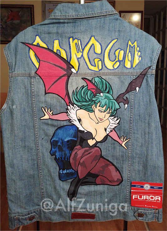 Chaleco denim pintada a mano MORRIGAN AENSLAND